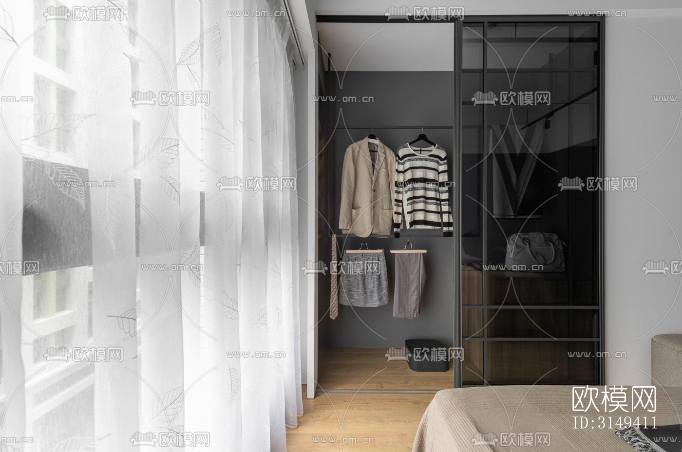 现代平层效果图下载（渲染图14）