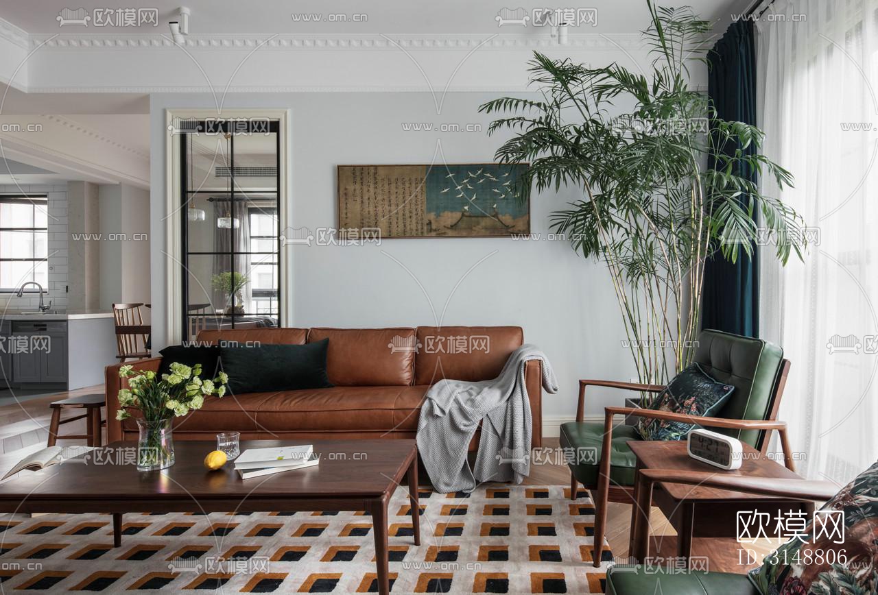 北欧平层效果图下载（渲染图5）