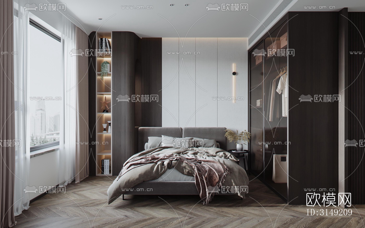 现代平层效果图下载（渲染图7）