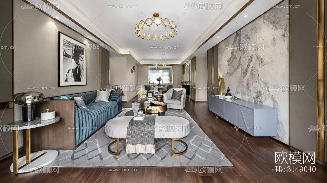 欧式平层效果图下载（渲染图15）