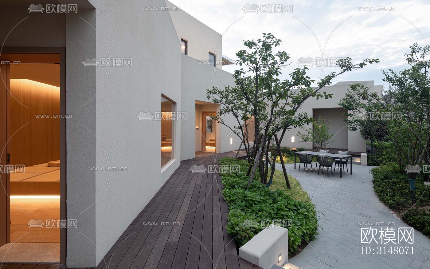 现代酒店民宿效果图下载（渲染图18）