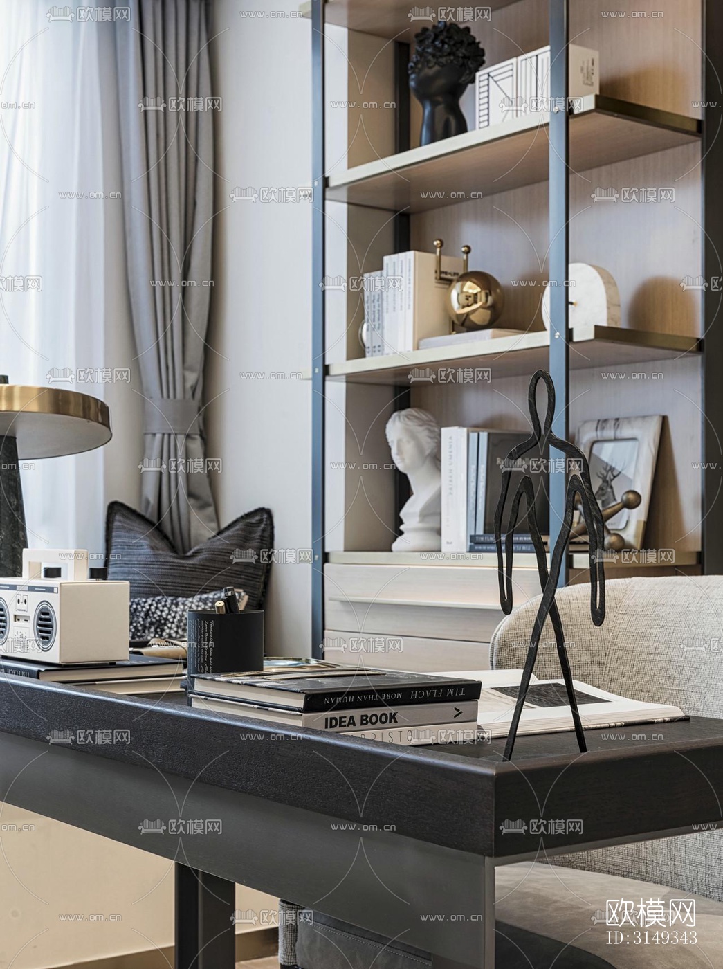 现代平层效果图下载（渲染图13）