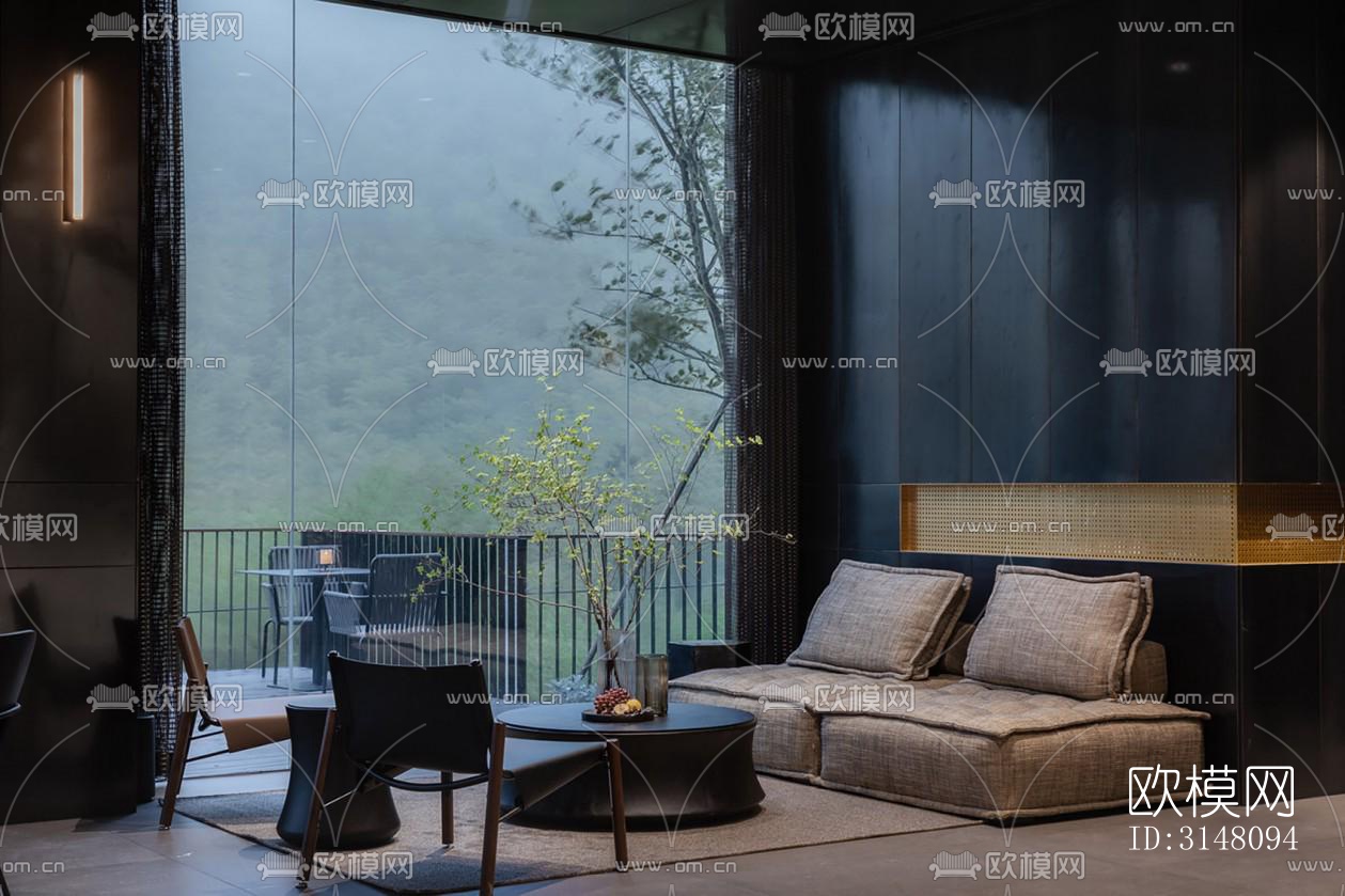 现代酒店民宿效果图下载（渲染图4）