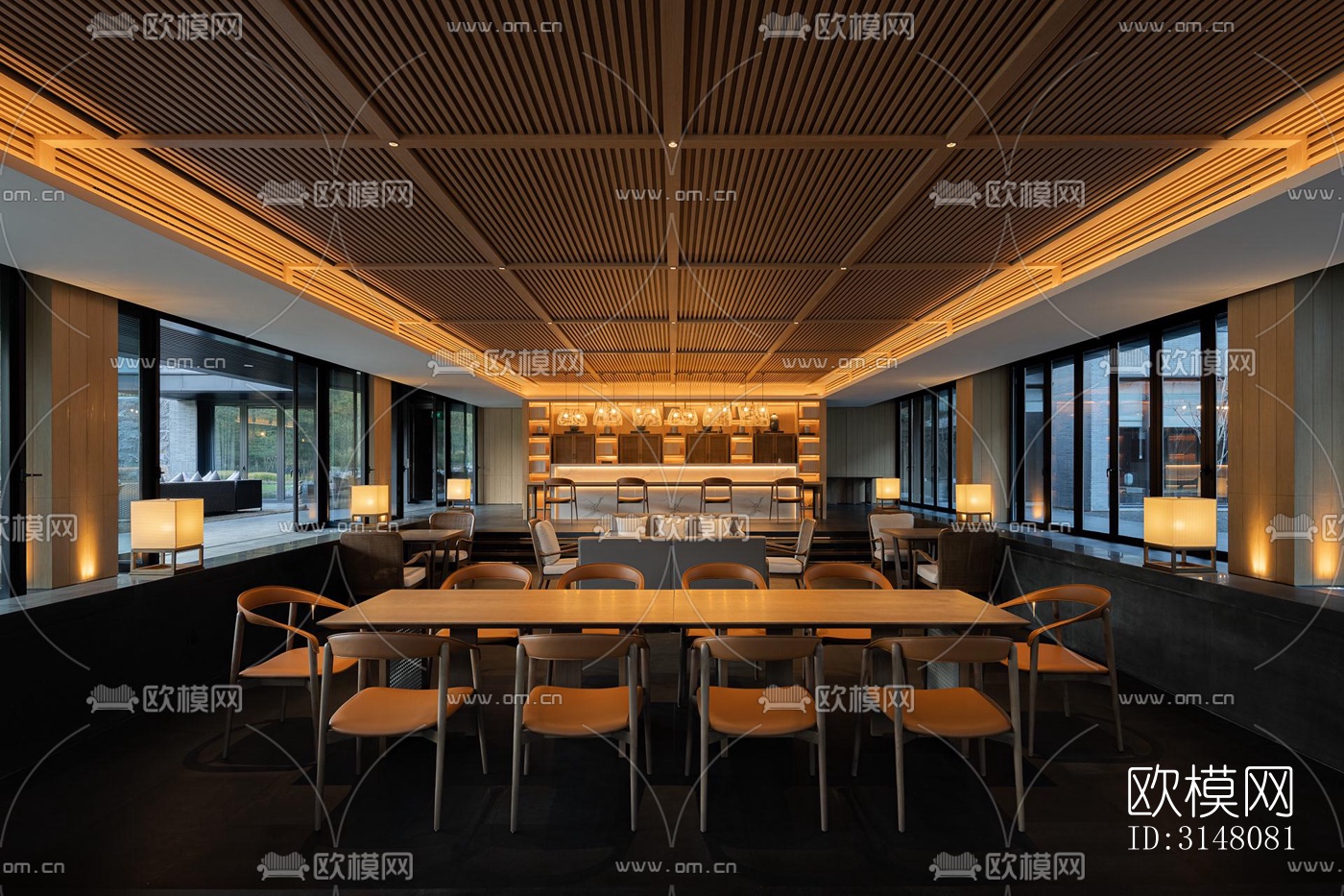 现代酒店民宿效果图下载（渲染图2）