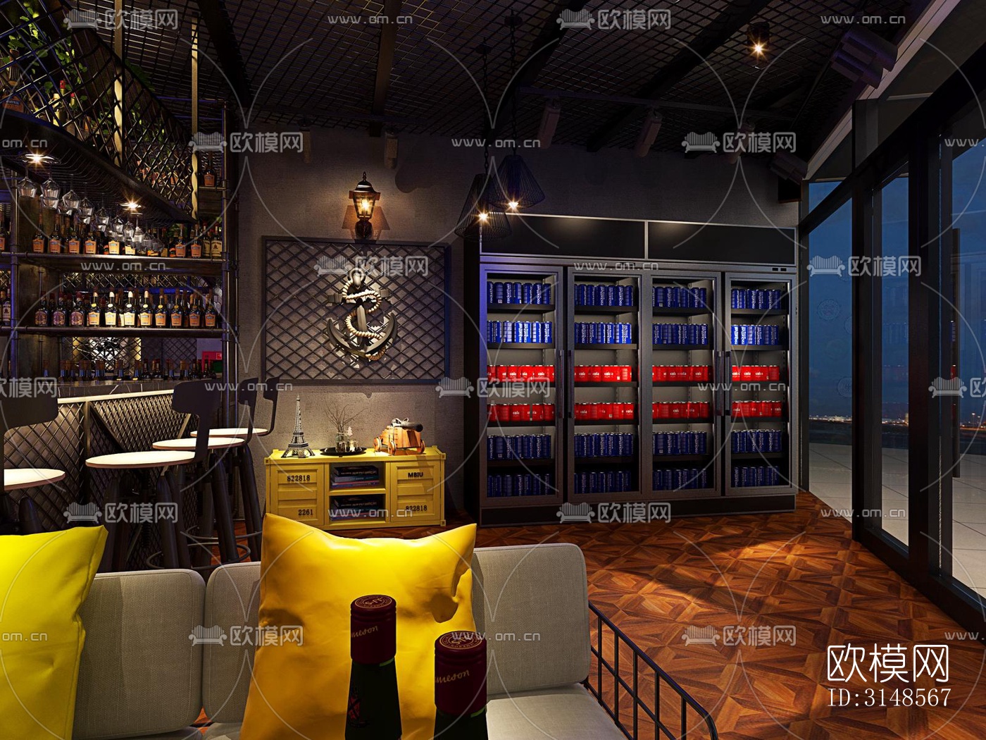 后现代酒吧效果图下载（渲染图3）