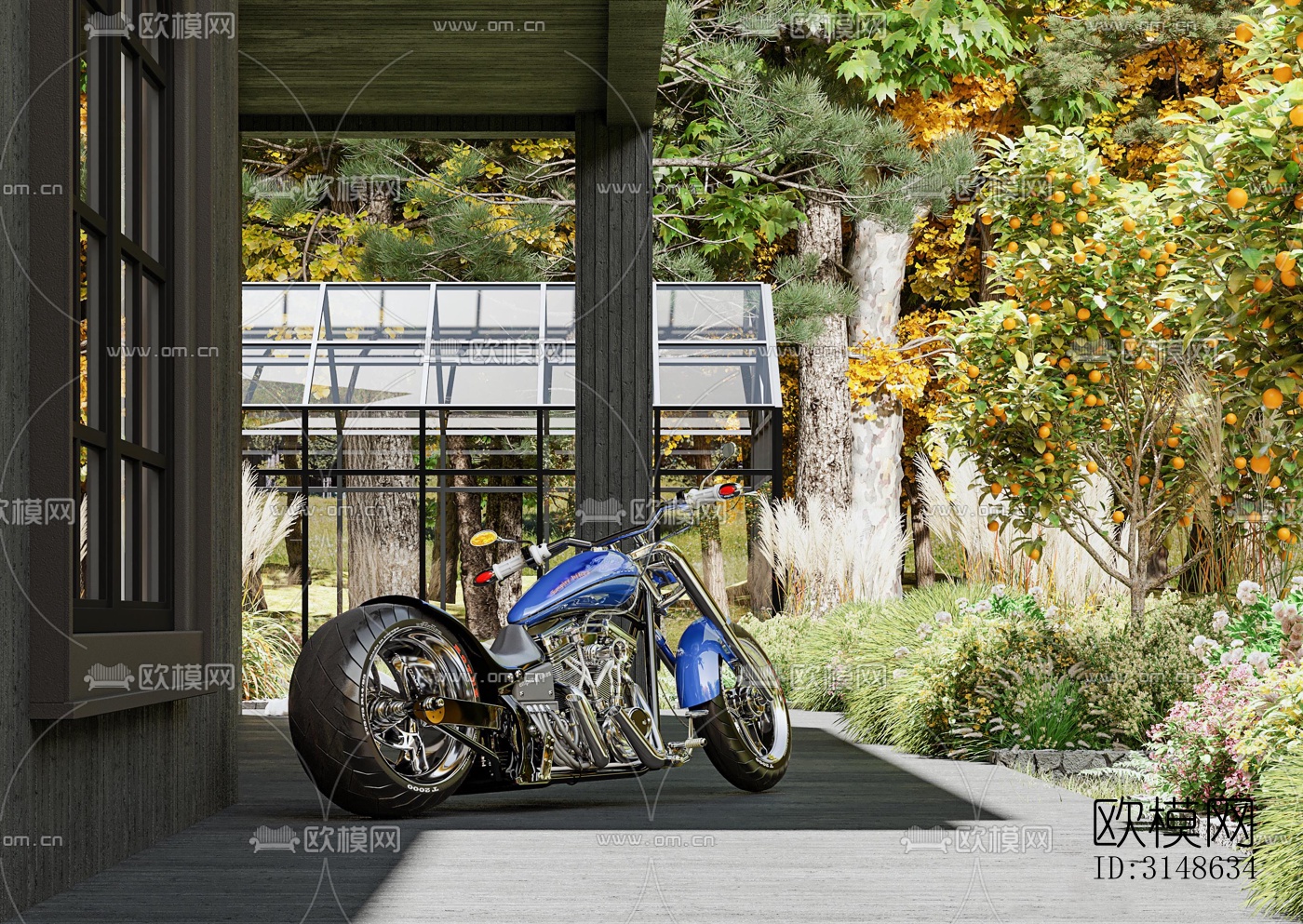 法式别墅效果图下载（渲染图14）