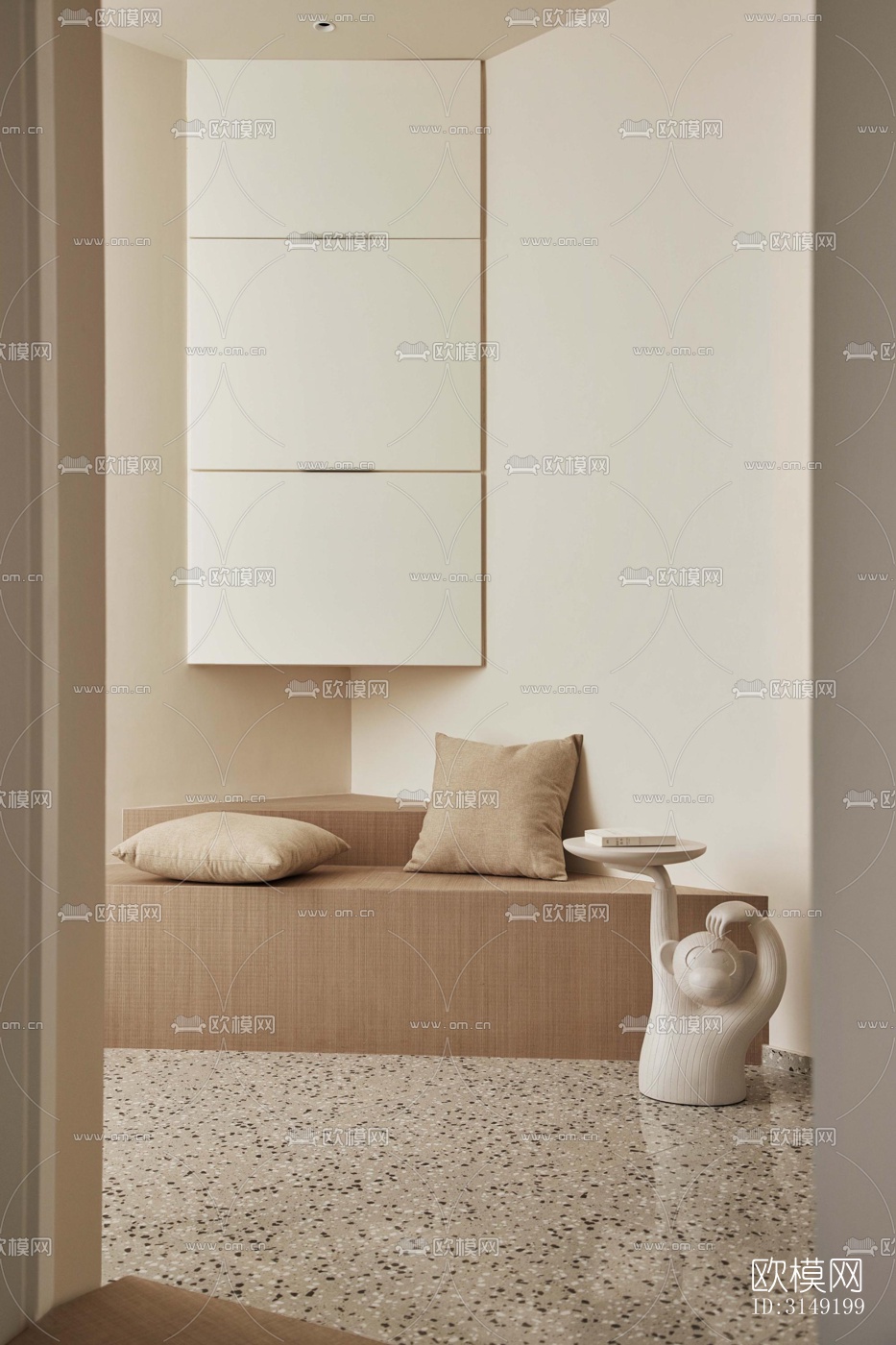 现代平层效果图下载（渲染图14）