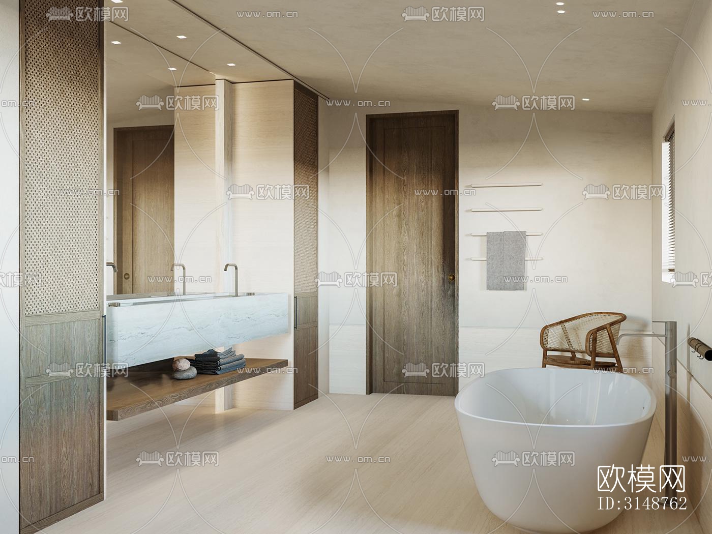 侘寂平层效果图下载（渲染图13）