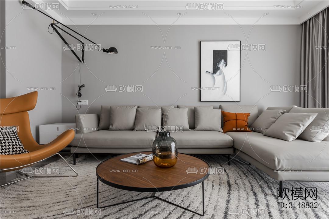 北欧平层效果图下载（渲染图2）