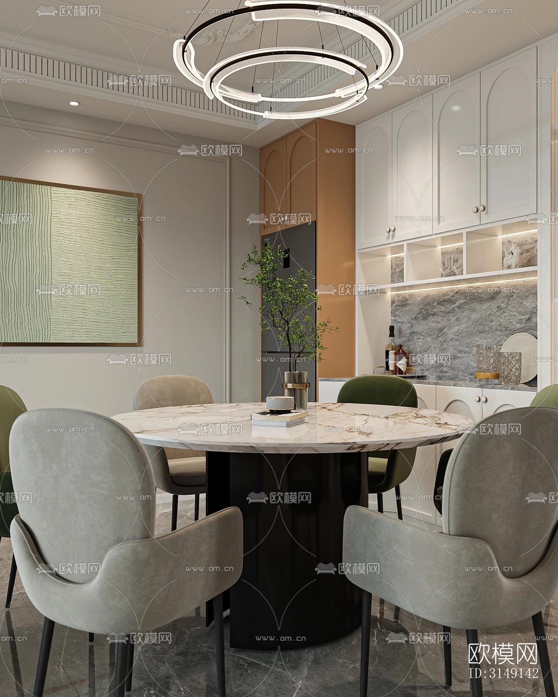 法式平层效果图下载（渲染图9）