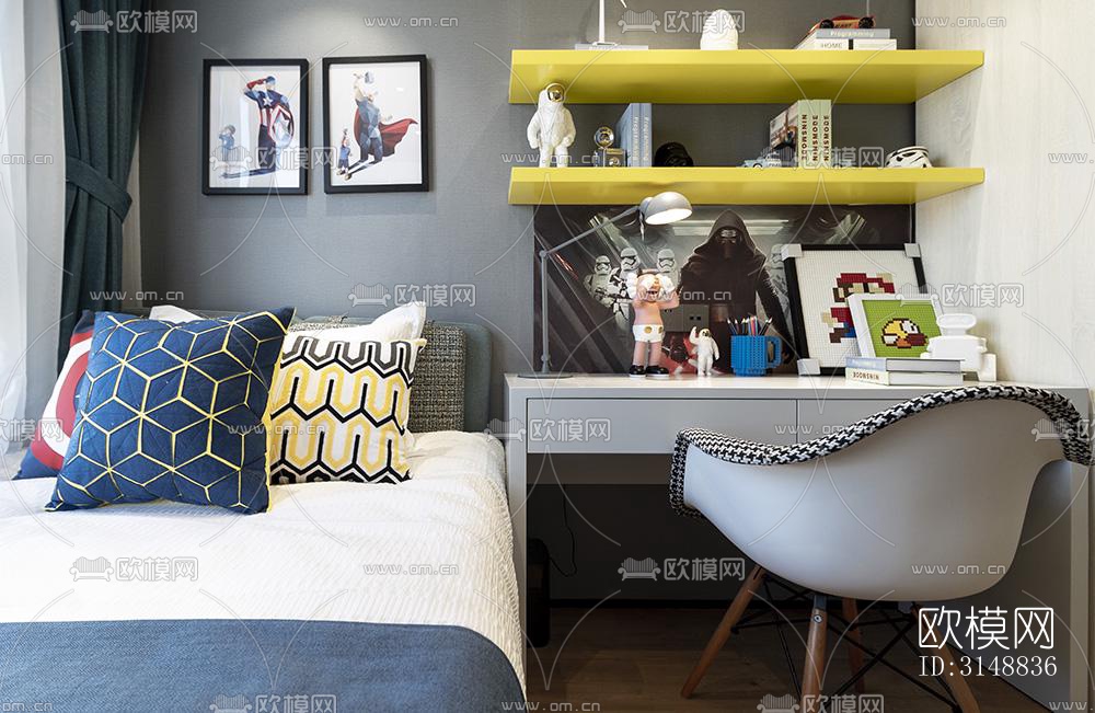 北欧平层效果图下载（渲染图13）