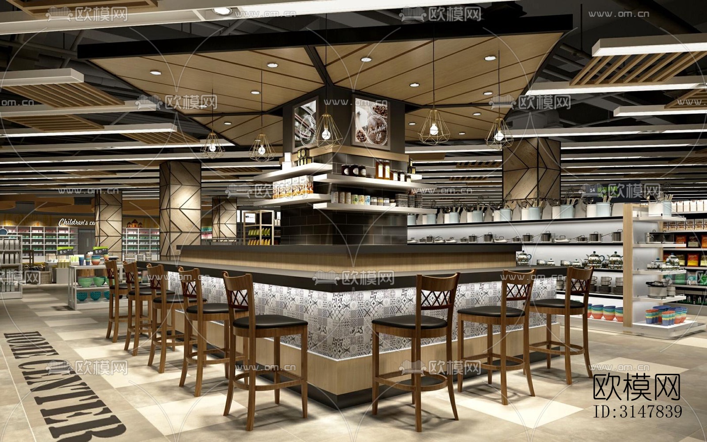 现代商业综合体效果图下载（渲染图6）