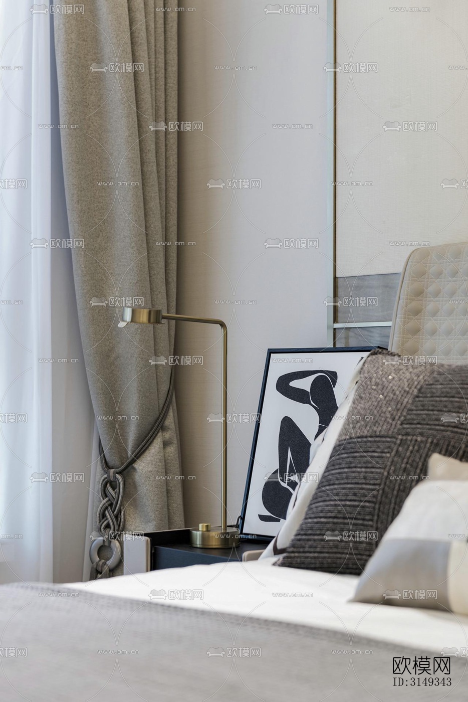 现代平层效果图下载（渲染图18）