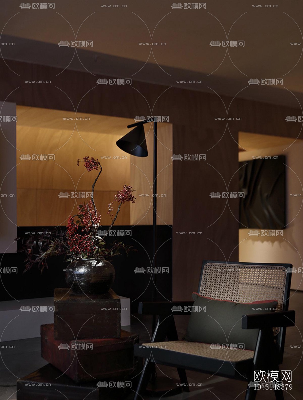 侘寂养生会所效果图下载（渲染图14）