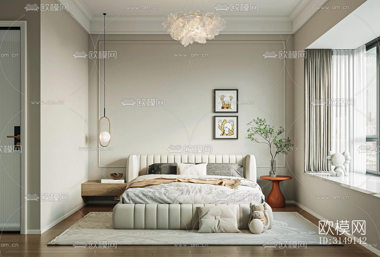 法式平层效果图下载（渲染图5）