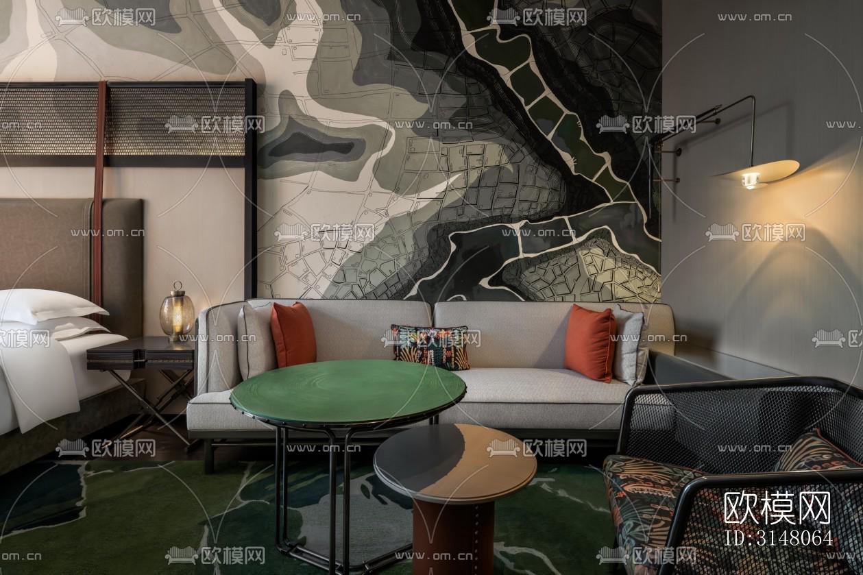 现代酒店民宿效果图下载（渲染图9）