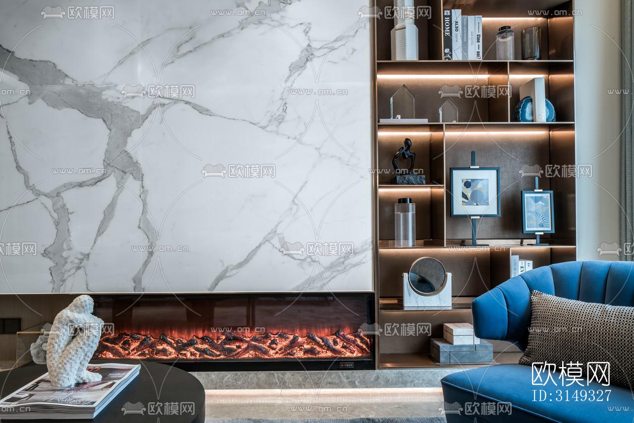 现代平层效果图下载（渲染图4）