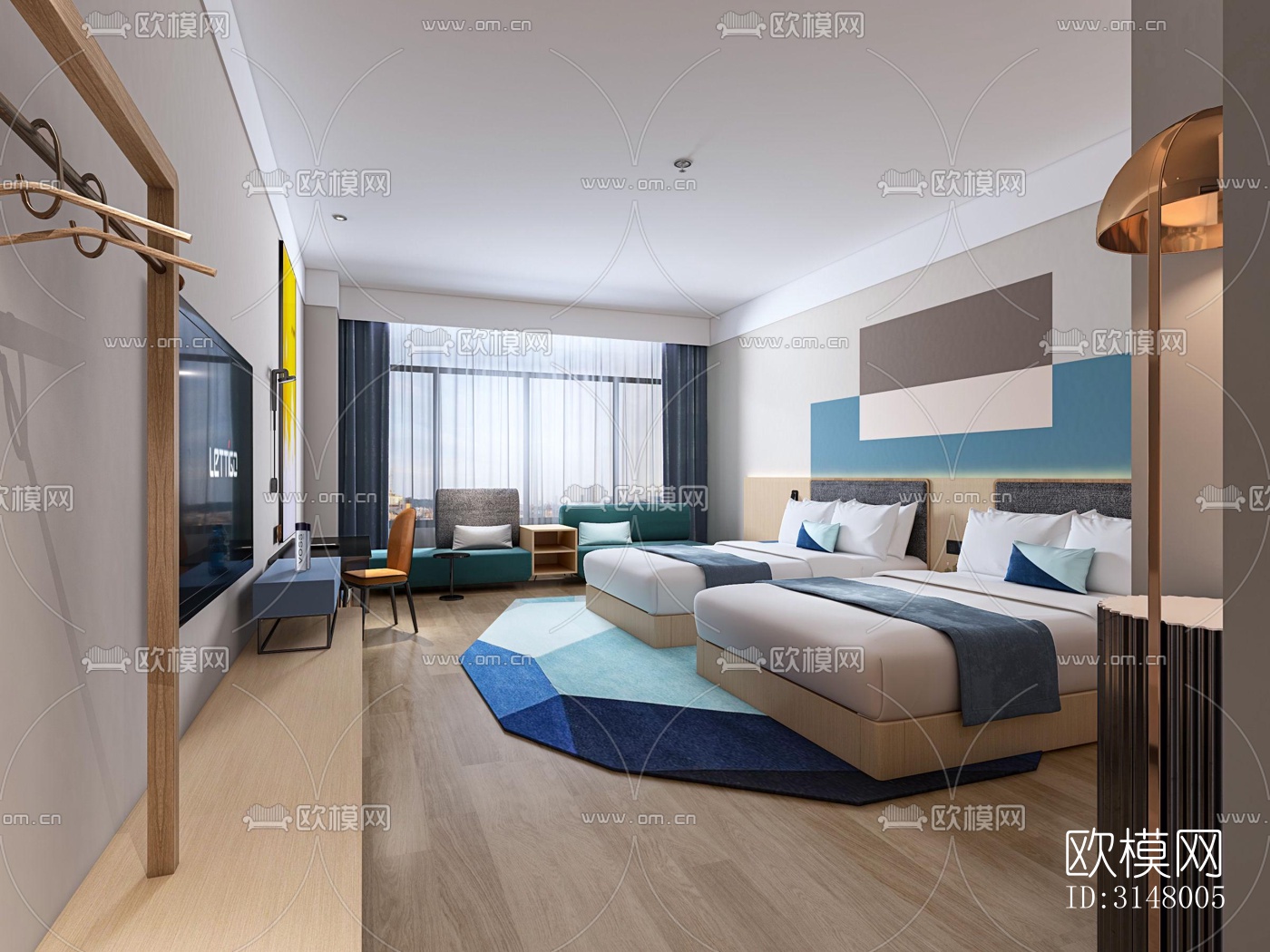 北欧酒店民宿效果图下载（渲染图11）