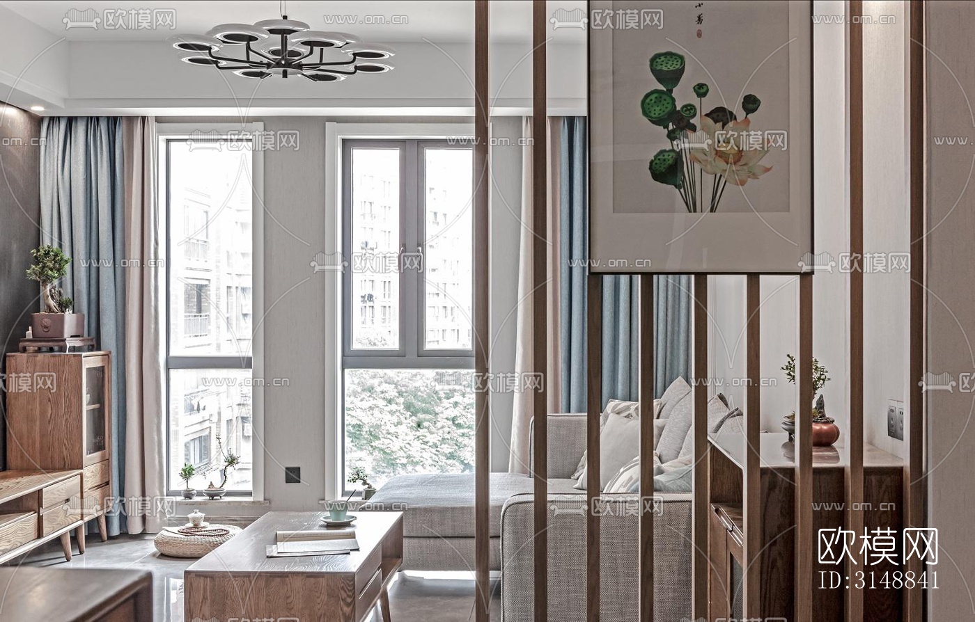 北欧平层效果图下载（渲染图2）