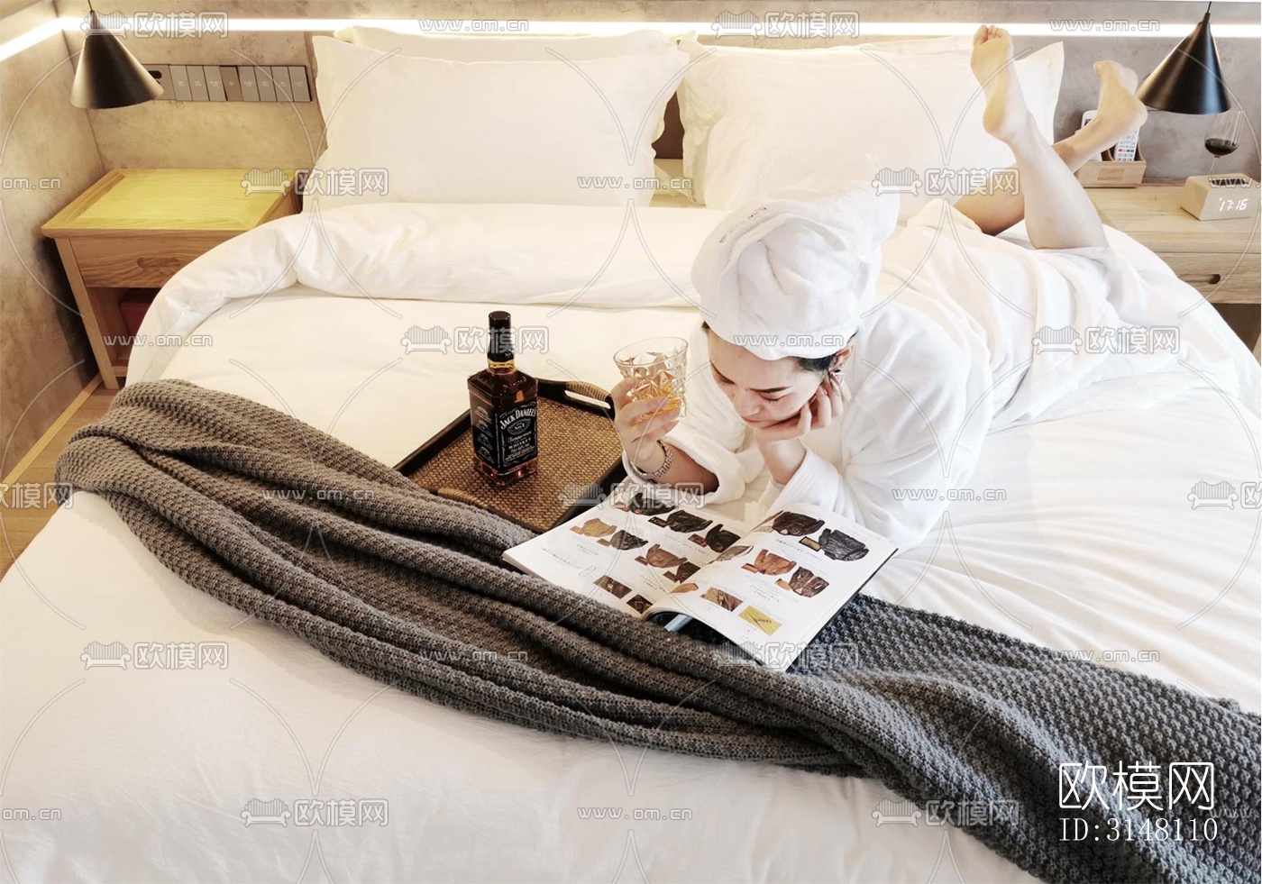 现代酒店民宿效果图下载（渲染图10）