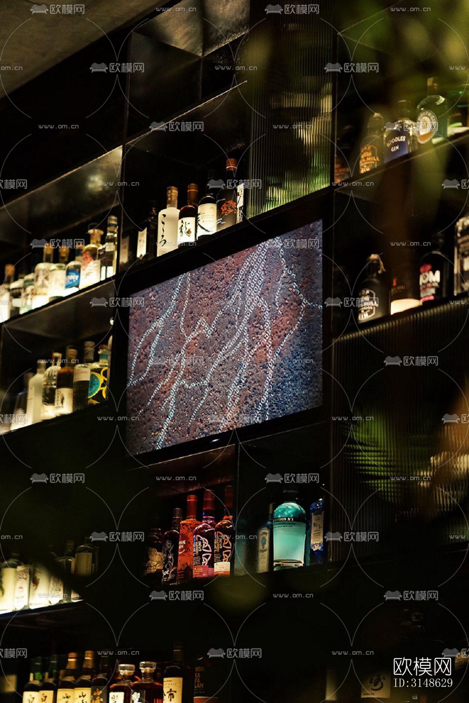 高级灰酒吧效果图下载（渲染图14）