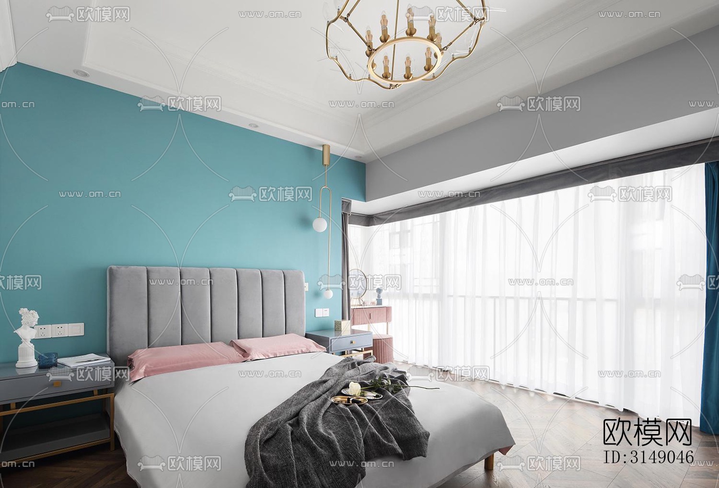 欧式平层效果图下载（渲染图12）