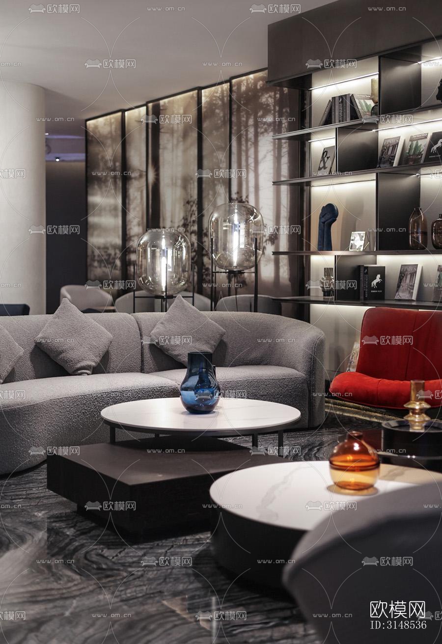 现代美容院效果图下载（渲染图6）