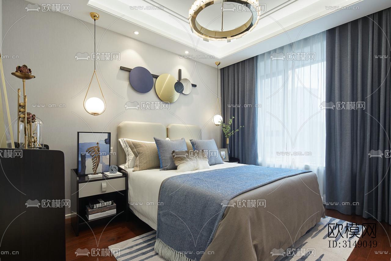 欧式平层效果图下载（渲染图7）