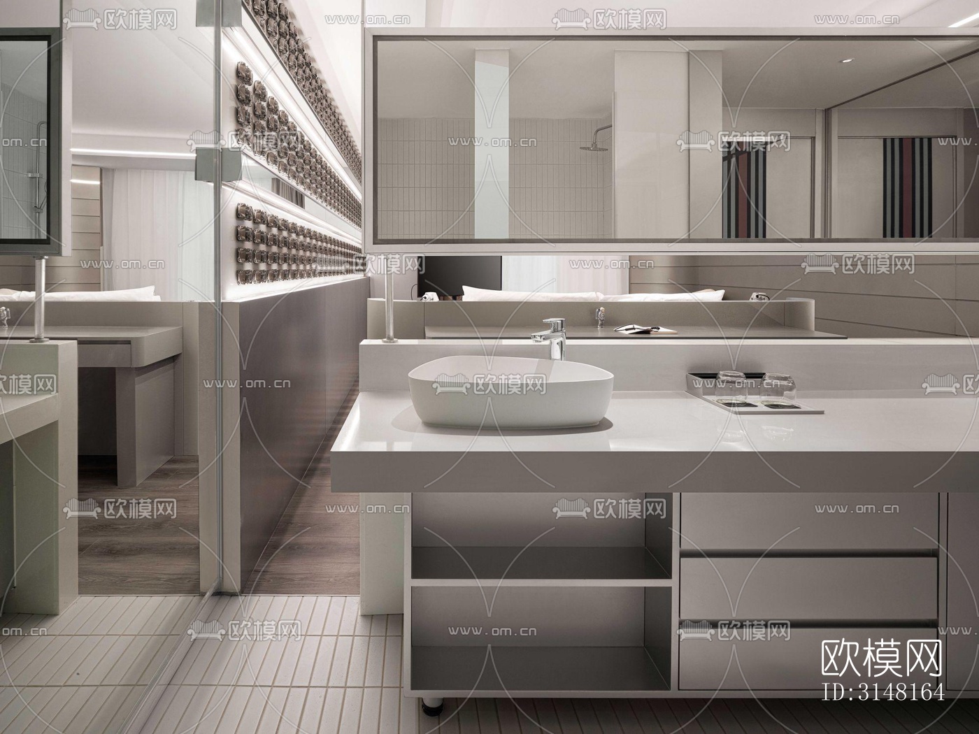 现代酒店民宿效果图下载（渲染图7）