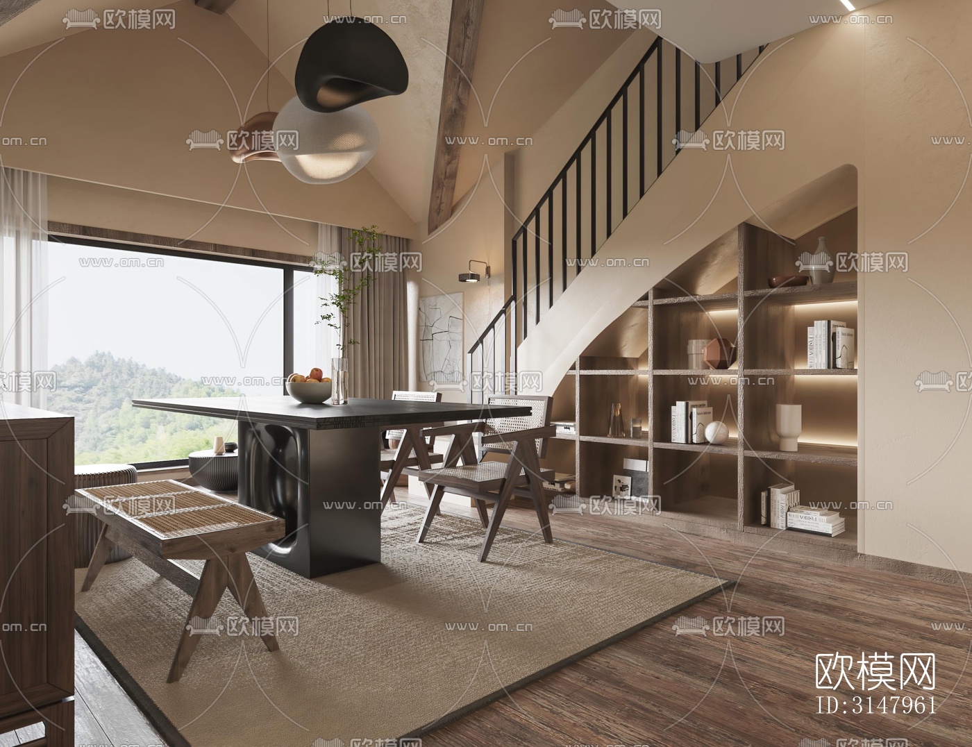 侘寂酒店民宿效果图下载（渲染图4）