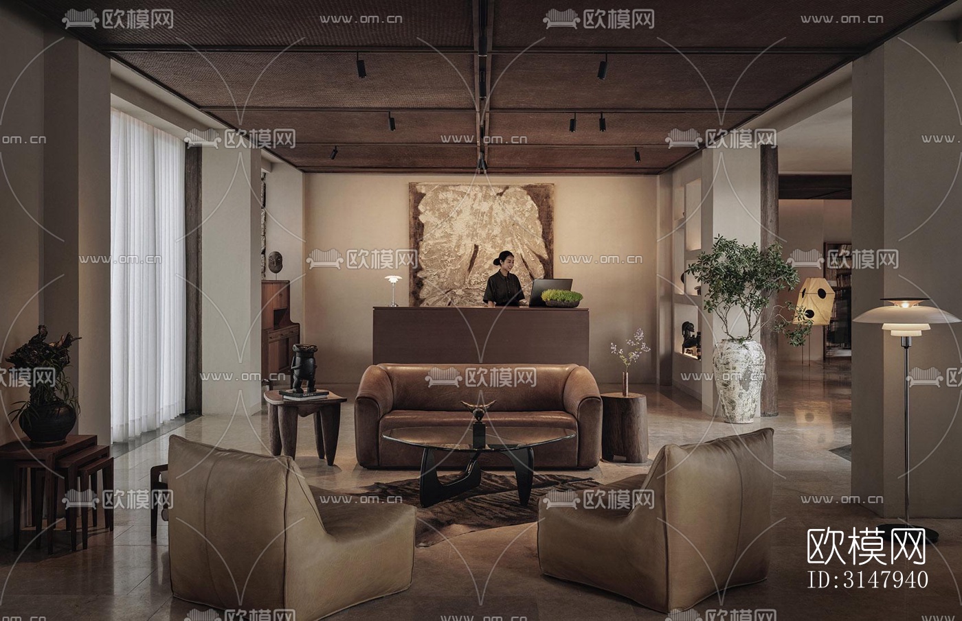 侘寂酒店民宿效果图下载（渲染图4）