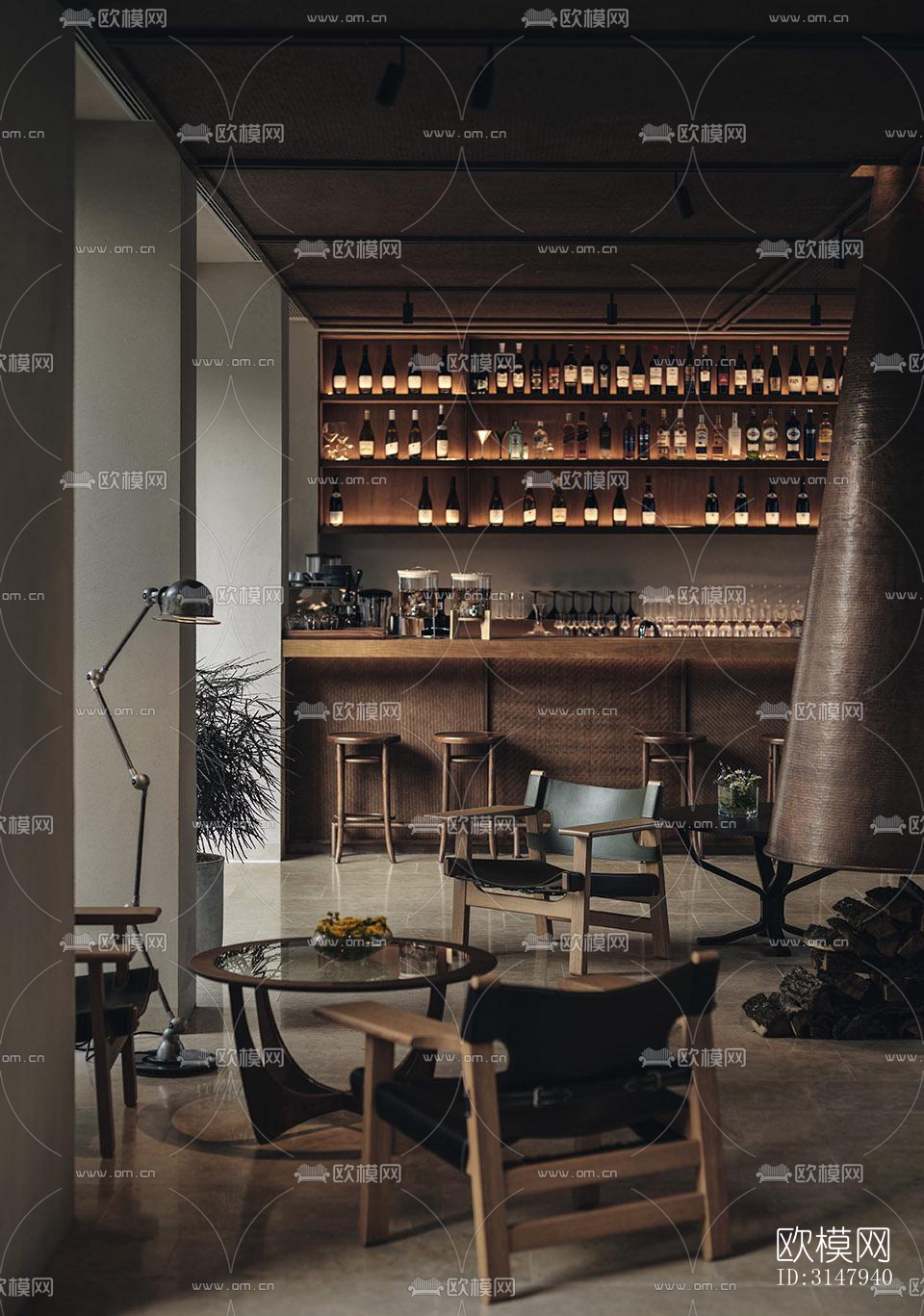 侘寂酒店民宿效果图下载（渲染图6）