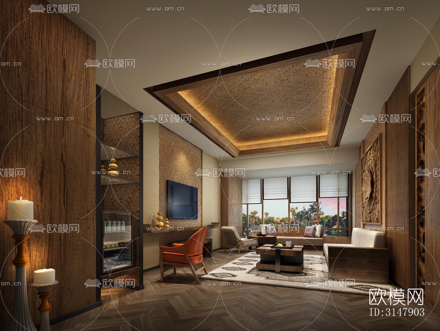 东南亚酒店民宿效果图下载（渲染图5）