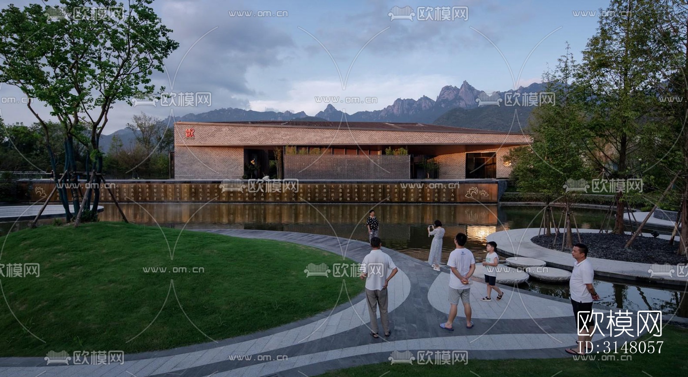 现代酒店民宿效果图下载（渲染图1）