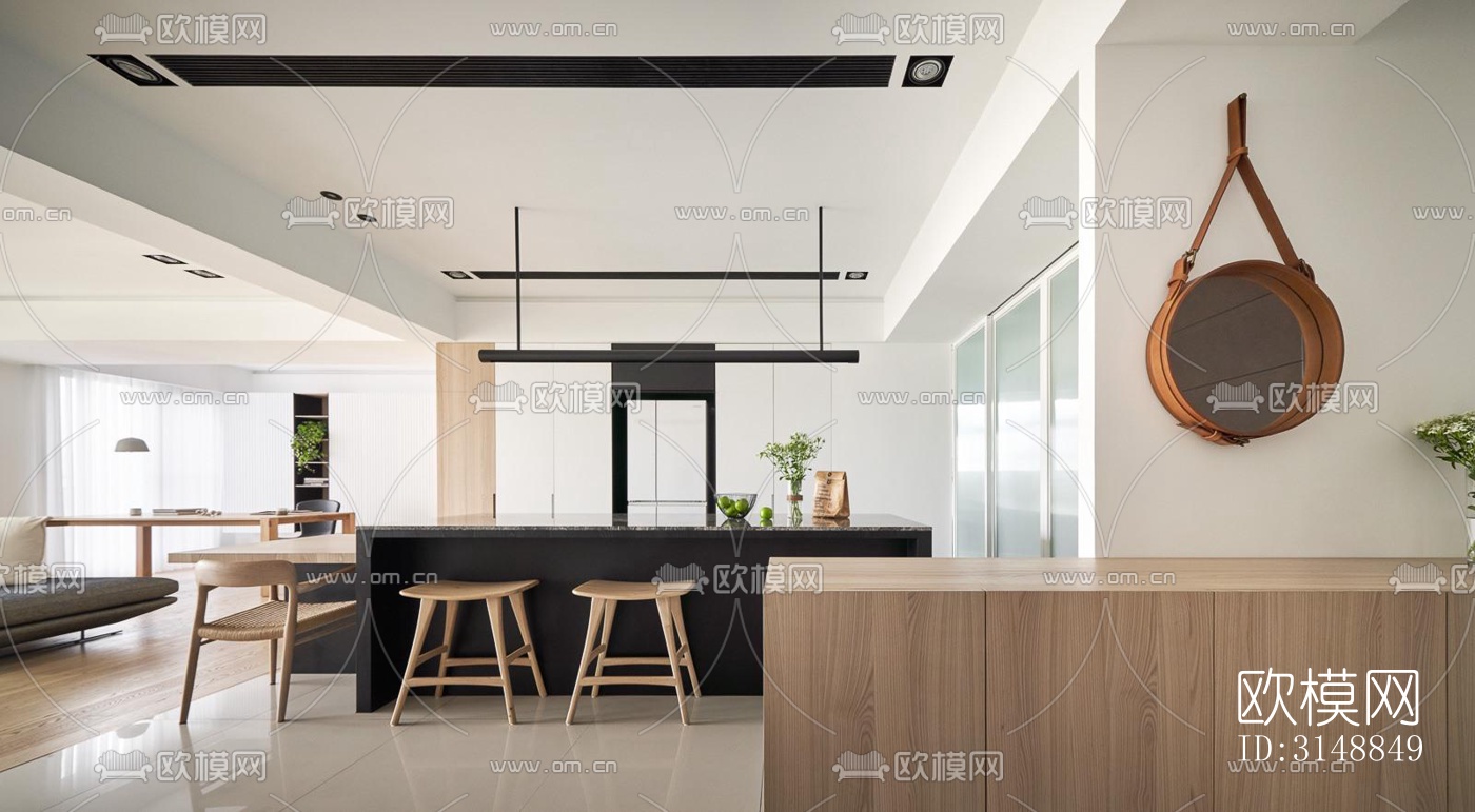 北欧平层效果图下载（渲染图15）