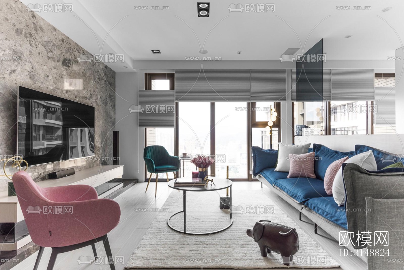 北欧平层效果图下载（渲染图3）