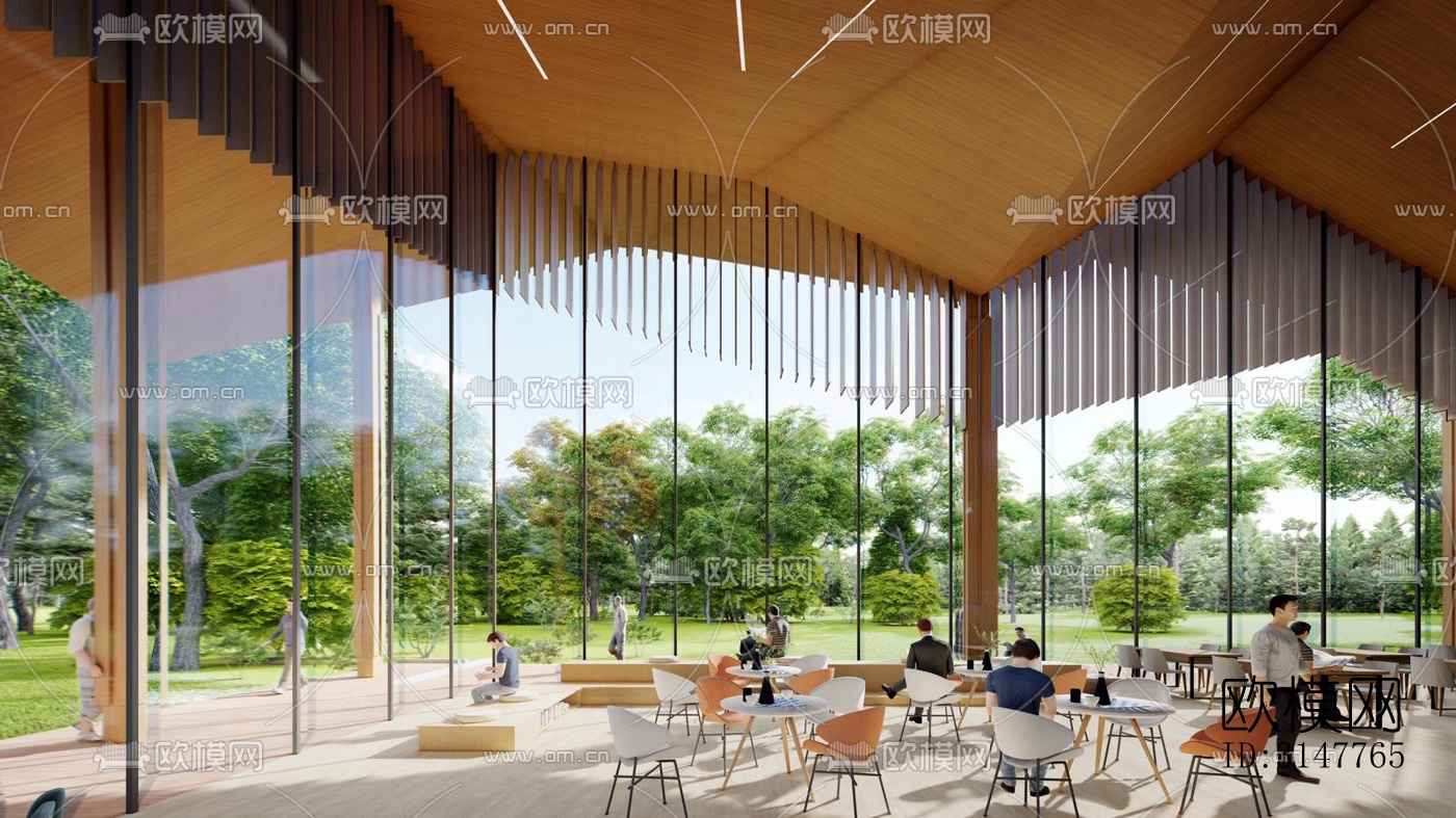 现代图书馆效果图下载（渲染图5）