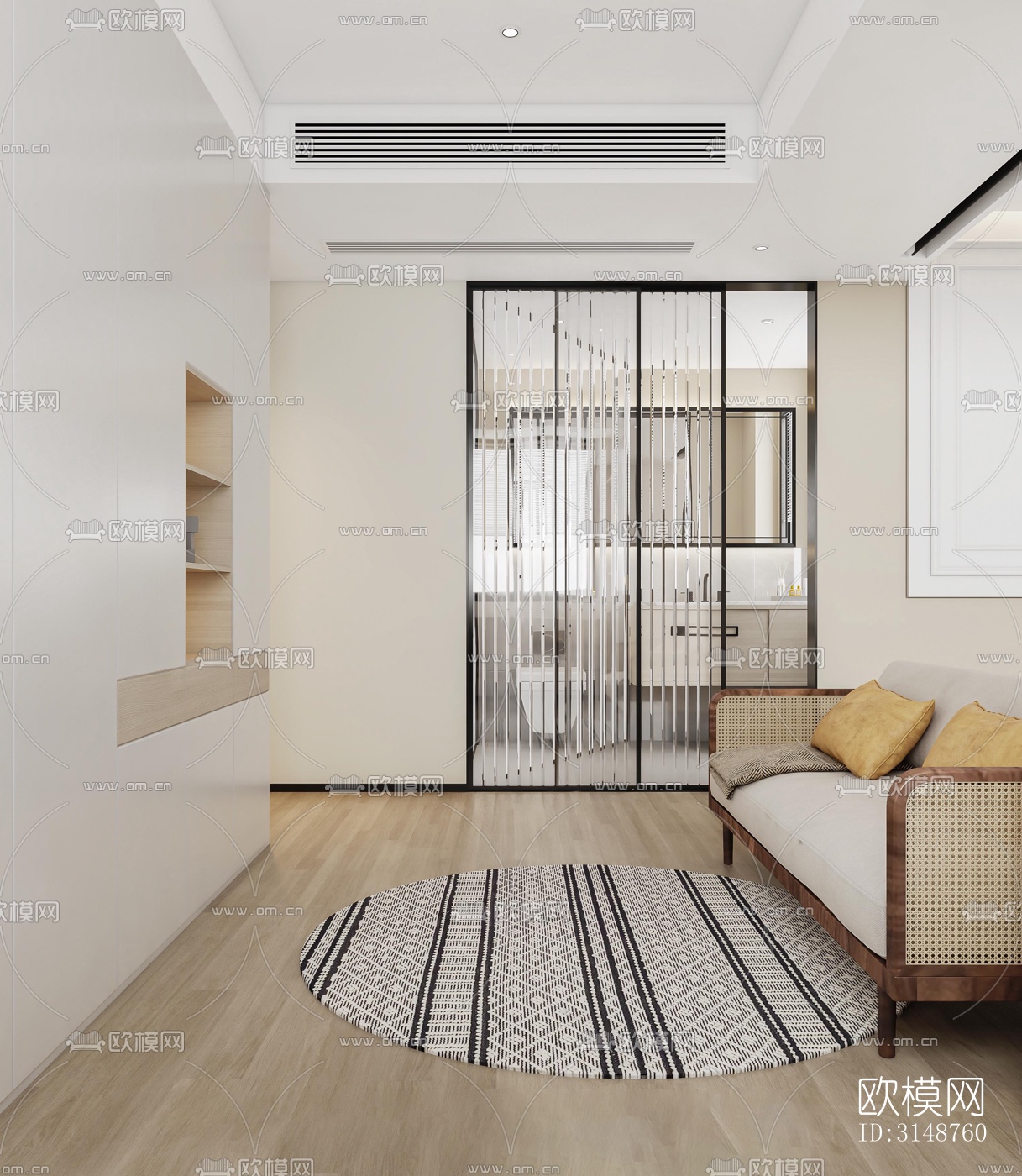 侘寂平层效果图下载（渲染图8）