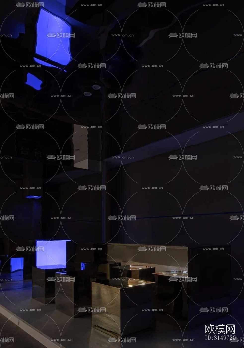 高级灰健身房效果图下载（渲染图19）