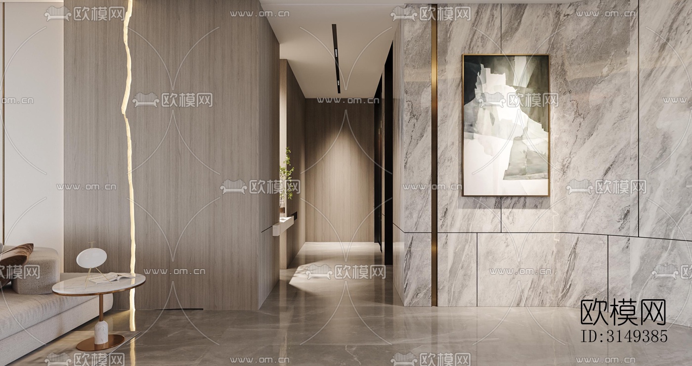 现代平层效果图下载（渲染图9）