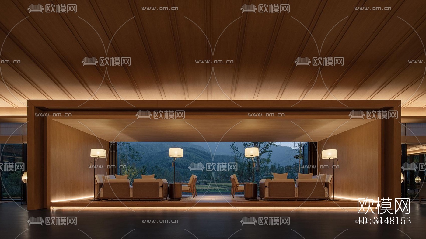 现代酒店民宿效果图下载（渲染图18）