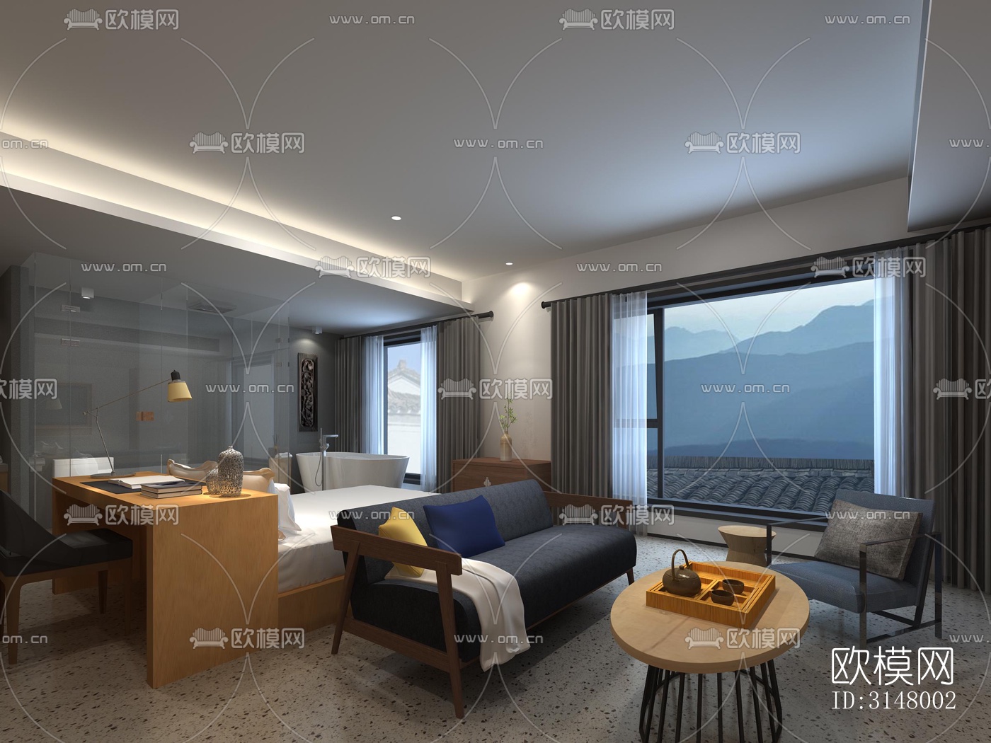 北欧酒店民宿效果图下载（渲染图16）