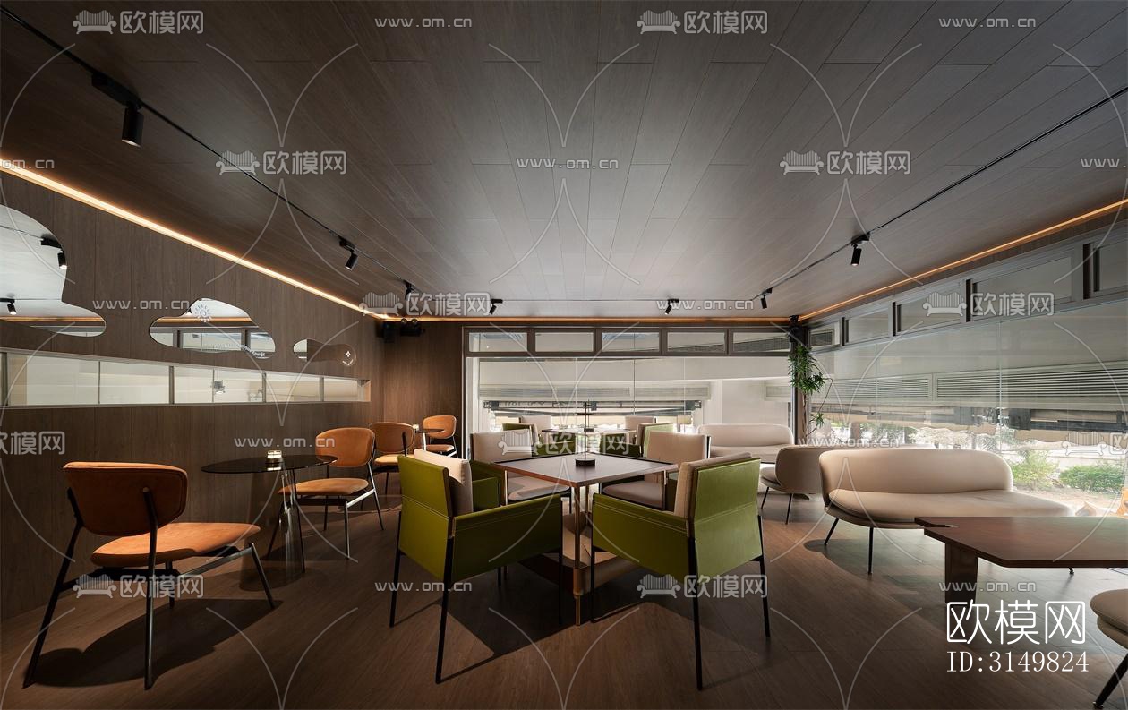 现代咖啡奶茶效果图下载（渲染图9）