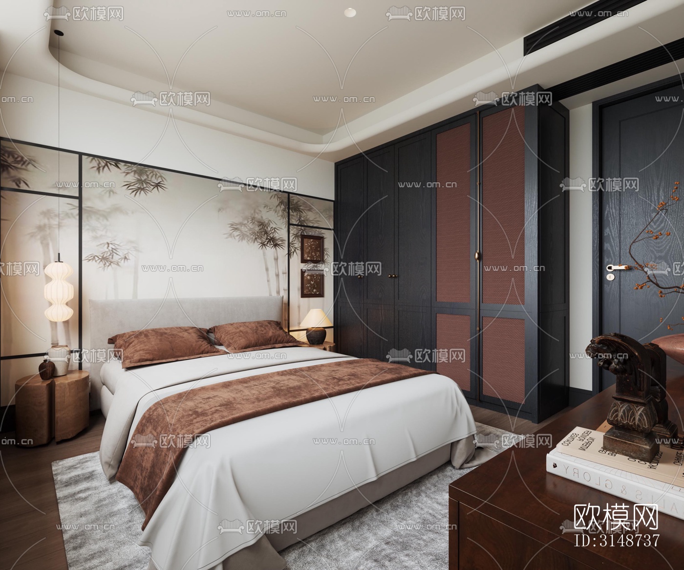 中古风平层效果图下载（渲染图1）