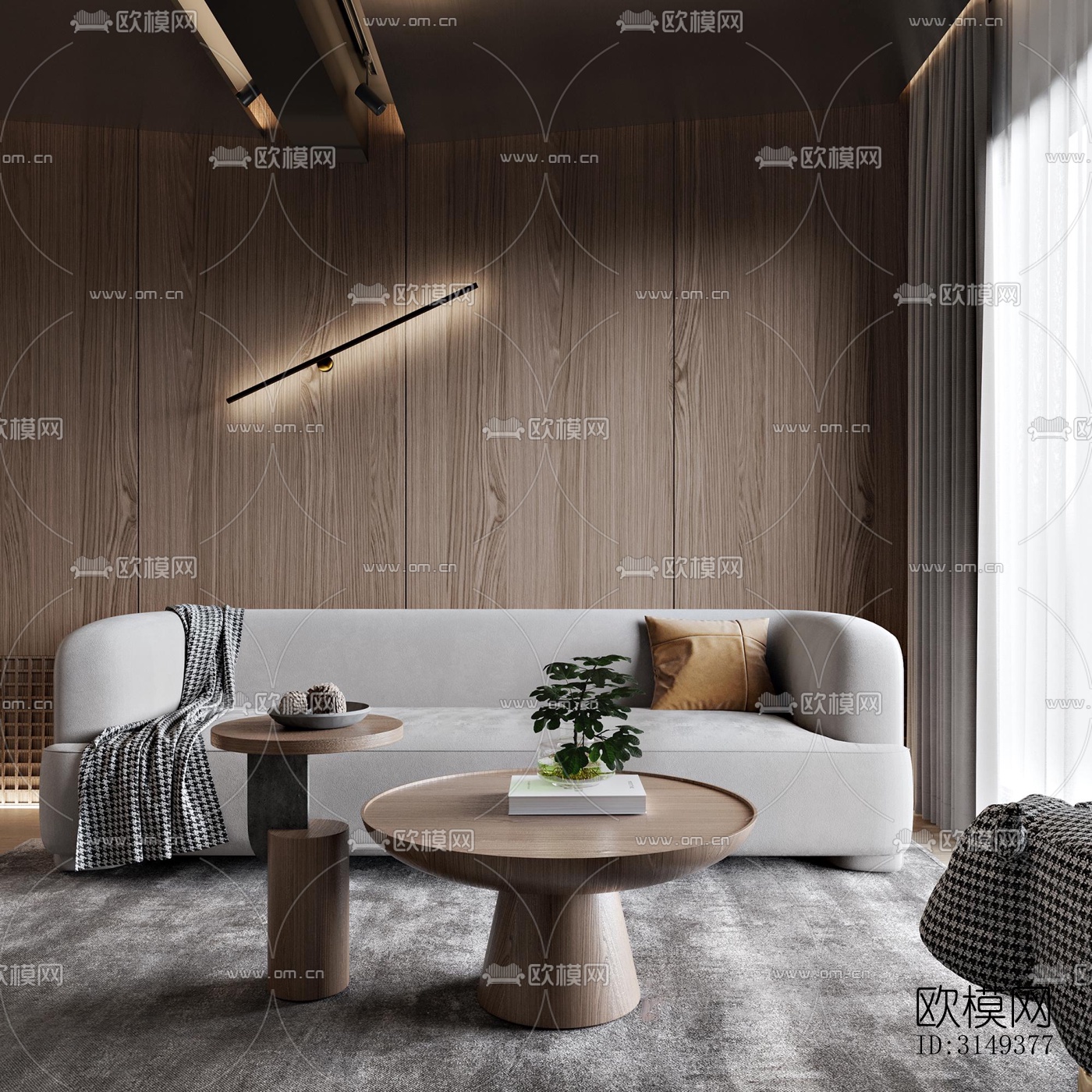 现代平层效果图下载（渲染图15）