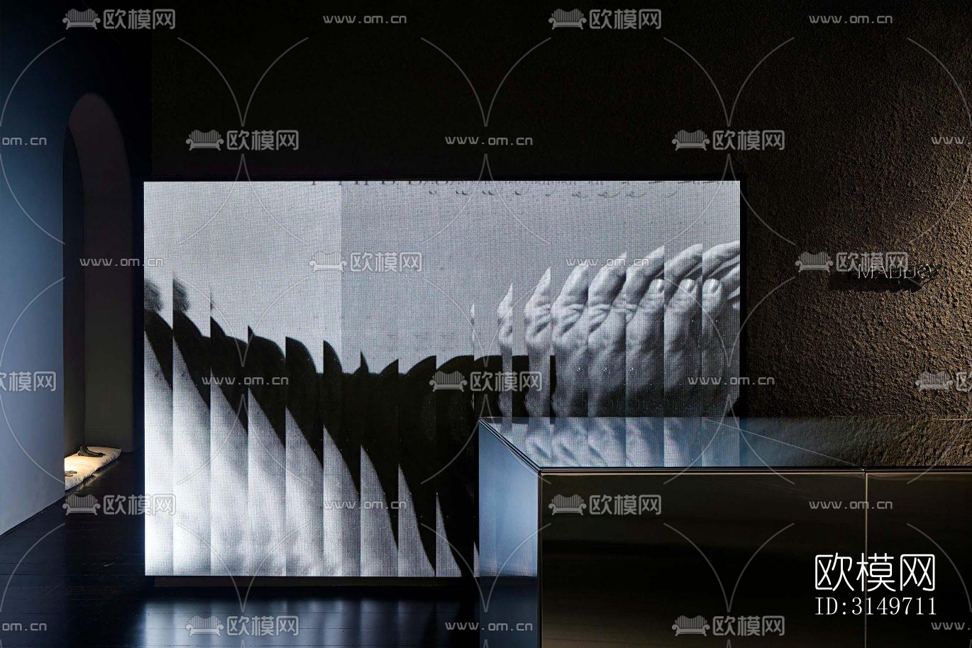 高级灰健身房效果图下载（渲染图12）