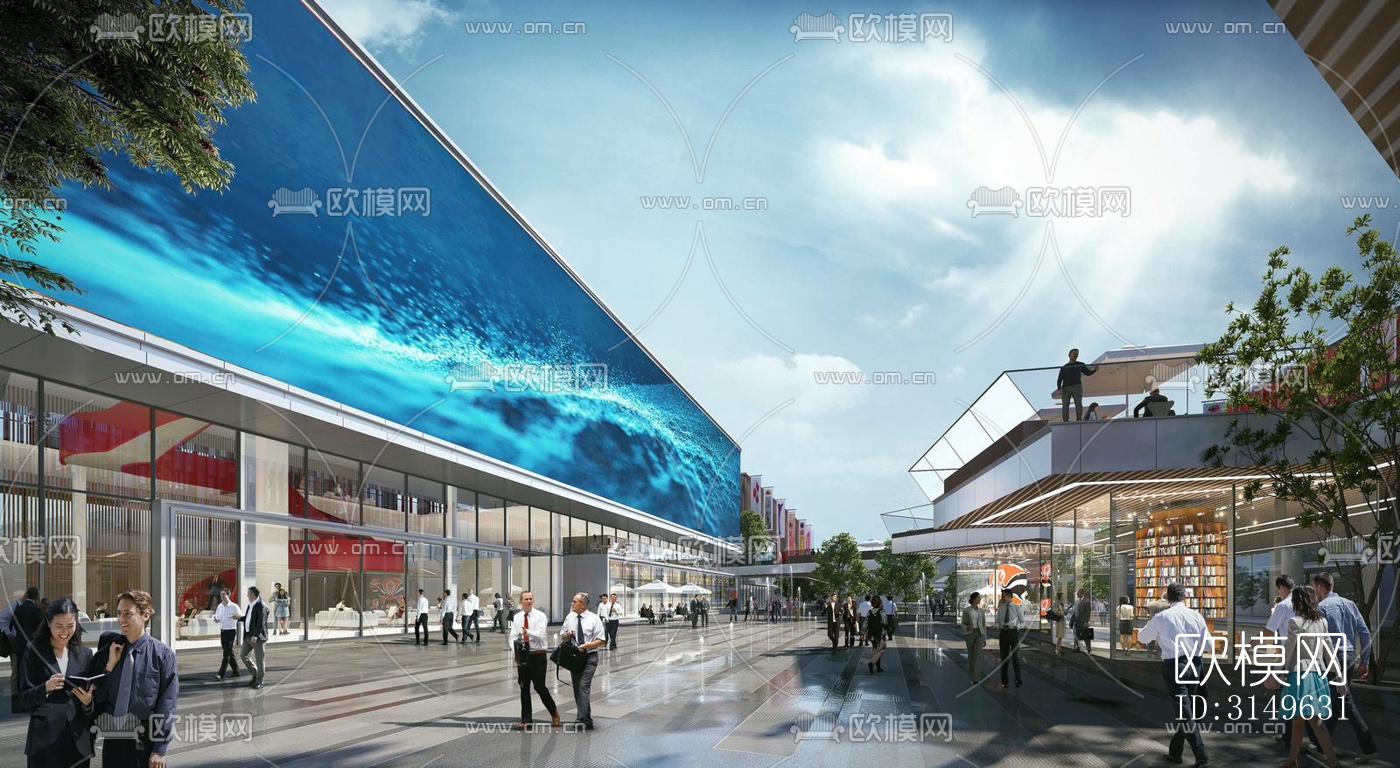 现代商业建筑效果图下载（渲染图5）