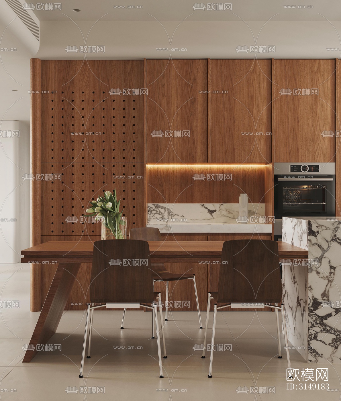 现代平层效果图下载（渲染图5）