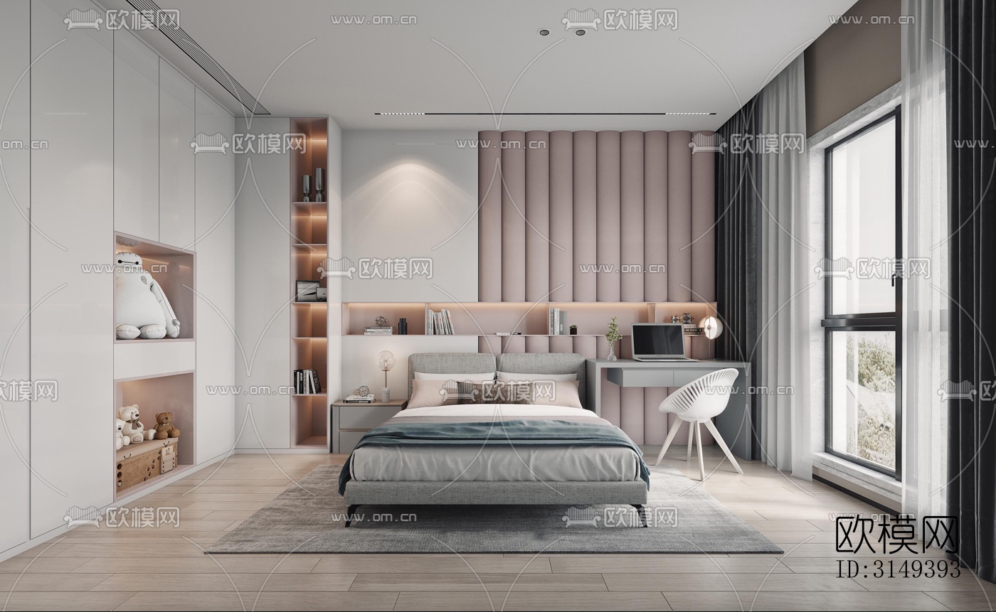 现代平层效果图下载（渲染图8）