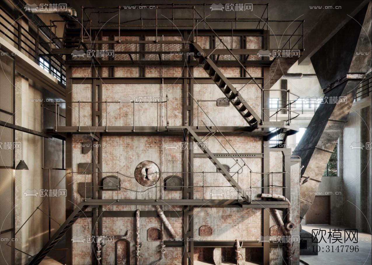 工业风售楼处效果图下载（渲染图5）